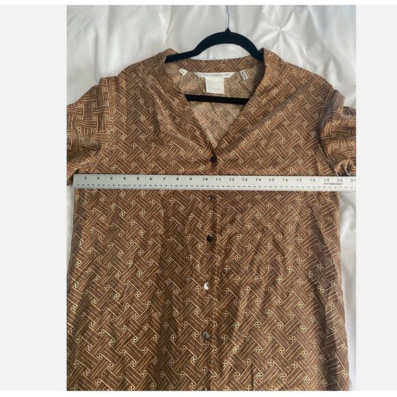 ANNE PINKERTON KAFTAN STYLE BUTTON UP DRESS 100% SILK ~ SMALL - Picture 6 of 7